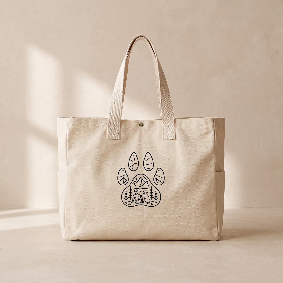 Wild Paw - Çıtçıtlı Tote Bag