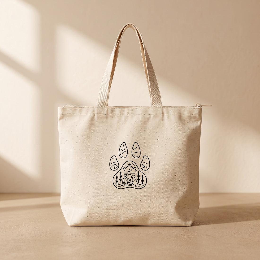 Wild Paw - Fermuarlı Tote Bag