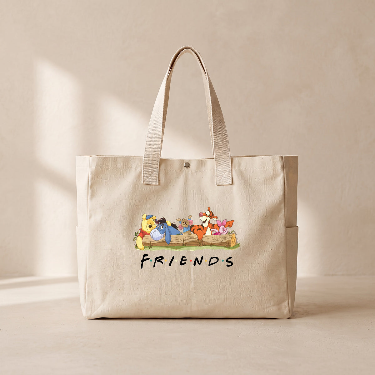 Winnie Friends - Çıtçıtlı Tote Bag