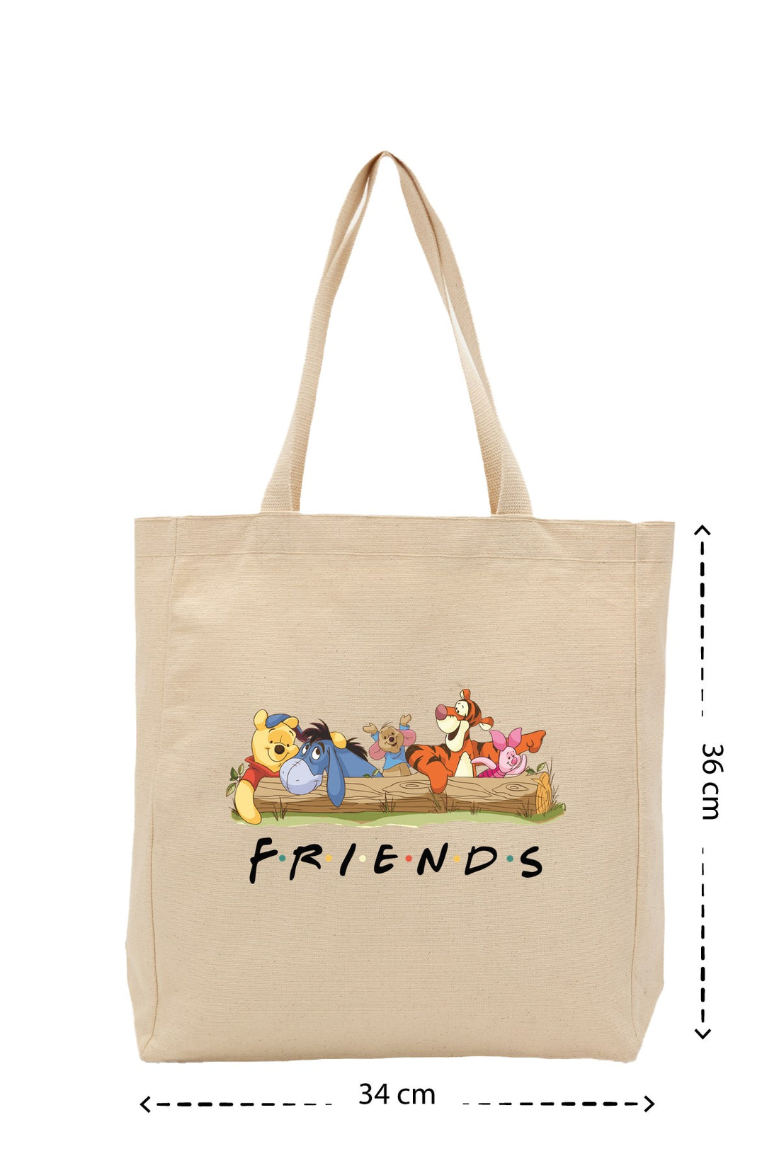 Winnie Friends - Kanvas Çanta - Krem