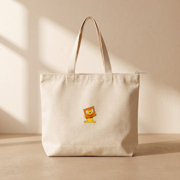 Winnie Heart - Fermuarlı Tote Bag