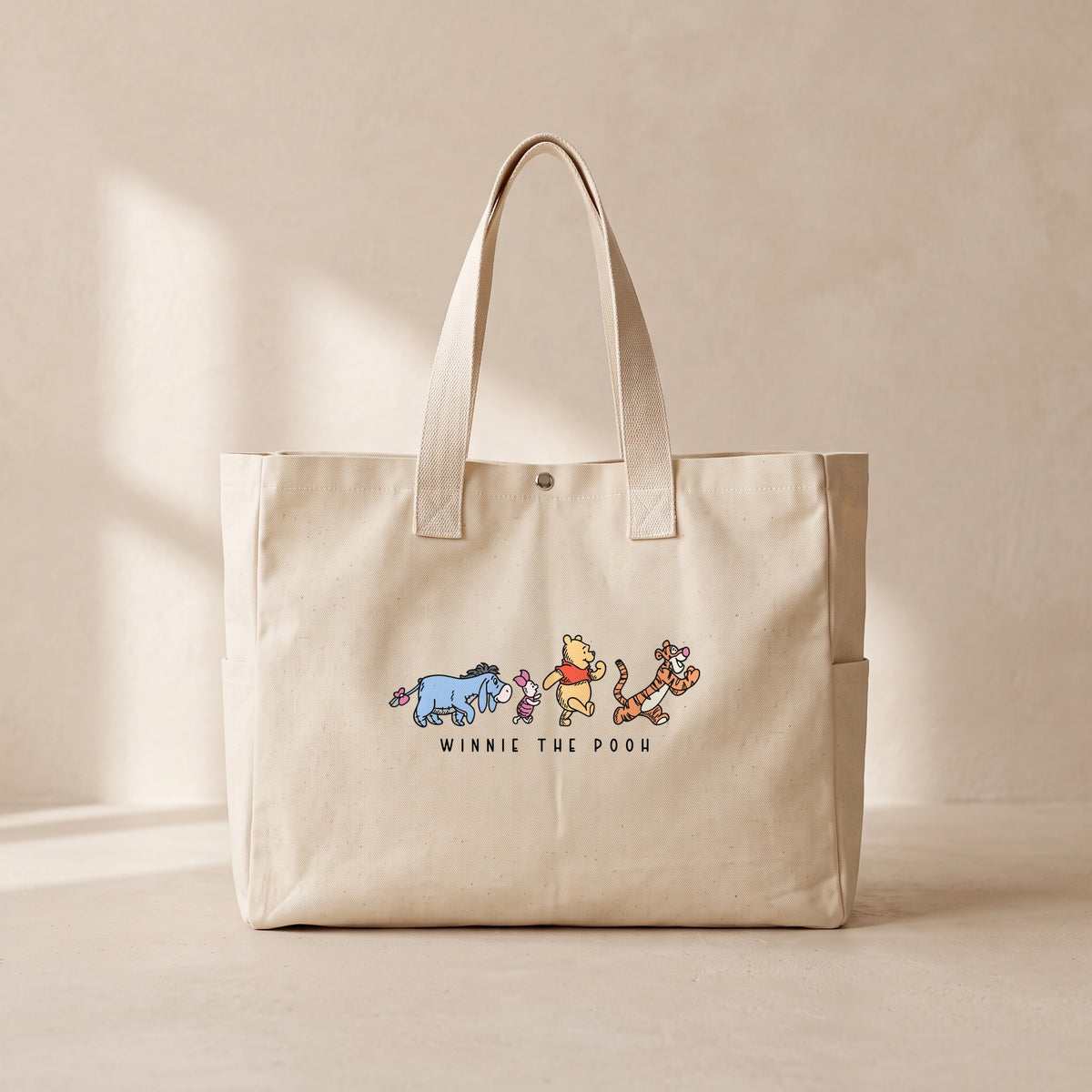 Winnie The Pooh - Çıtçıtlı Tote Bag