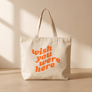 Wish You - Fermuarlı Tote Bag
