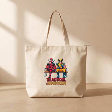 Wolverine Deadpool - Fermuarlı Tote Bag