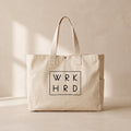 Work Hard - Çıtçıtlı Tote Bag