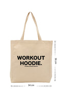 Workout Hoodie - Kanvas Çanta - Krem