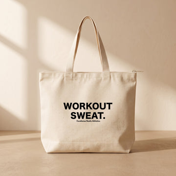 Workout sweat - Fermuarlı Tote Bag