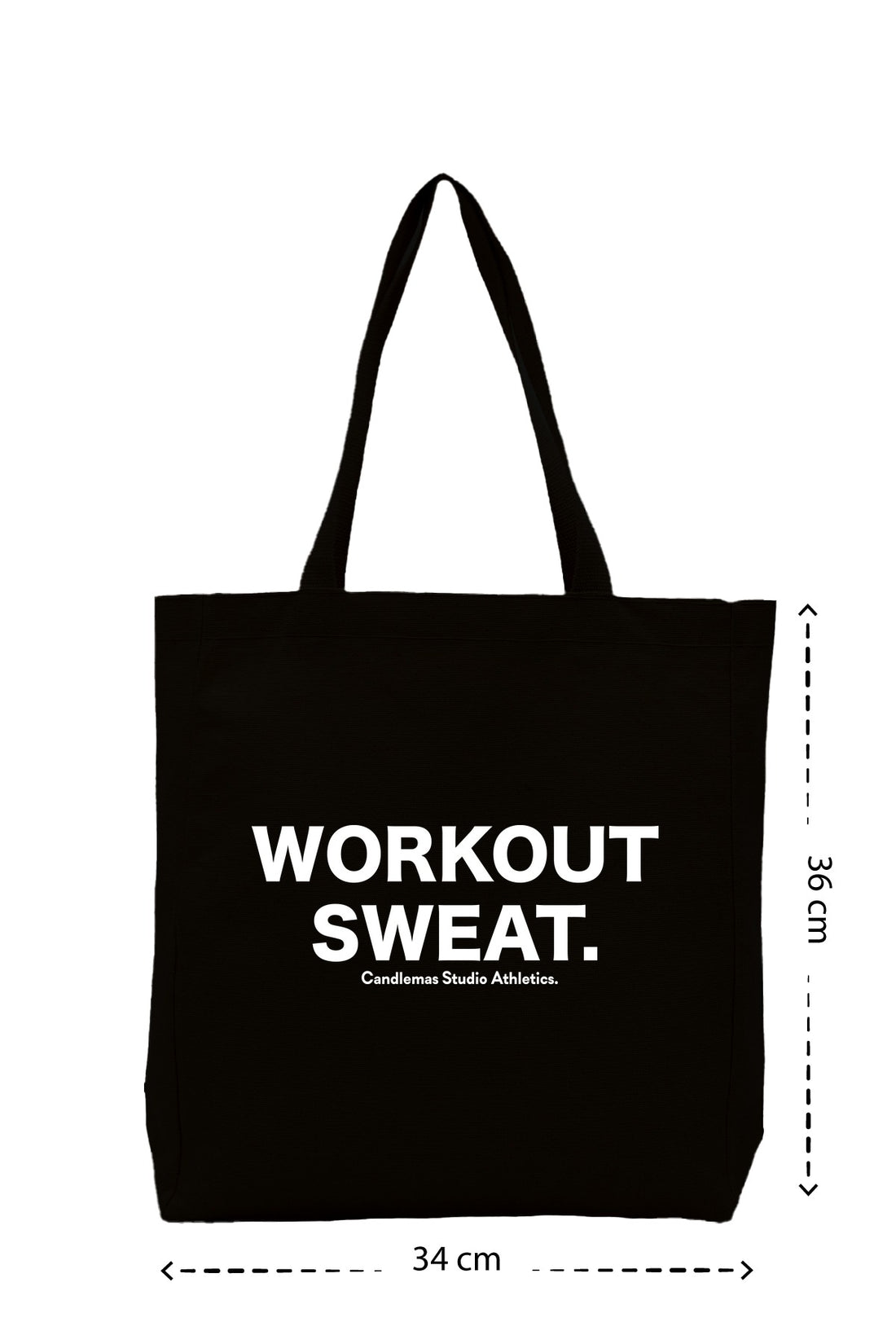 " Workout sweat " - Kanvas Çanta - Krem