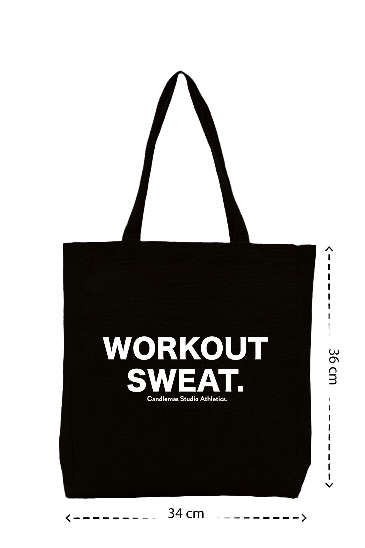 " Workout sweat " - Kanvas Çanta - Siyah