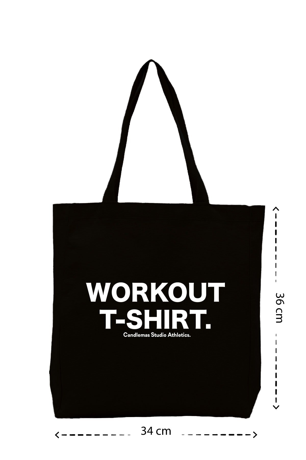 " Workout T-Shirt " - Kanvas Çanta - Siyah