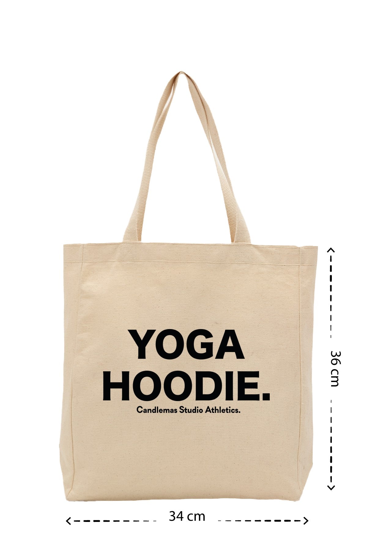 " Yoga Hoodie " - Kanvas Çanta - Krem
