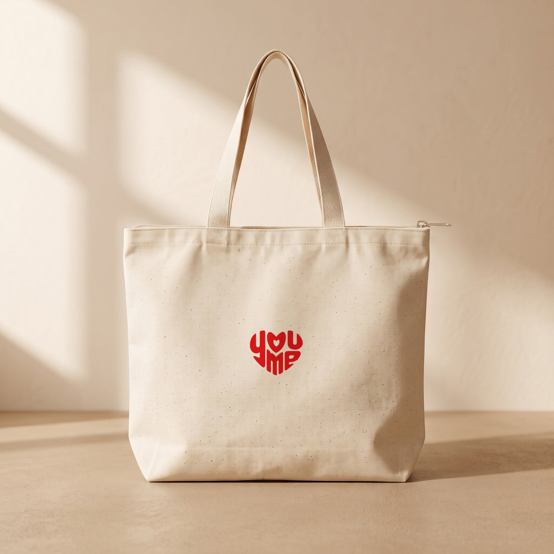 You Me - Fermuarlı Tote Bag