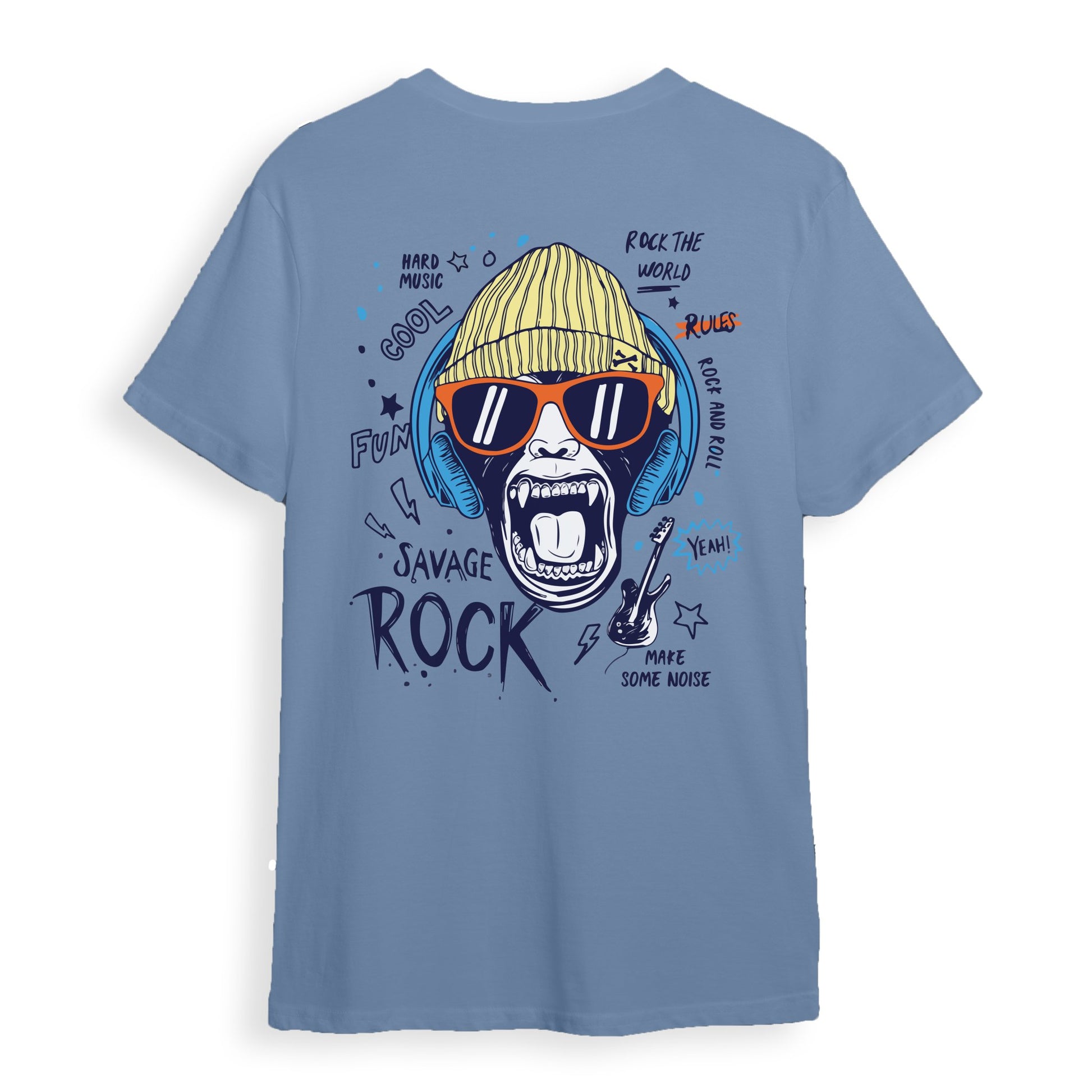 Rocker Monkey - Oversize T-Shirt Sırt - Candlemas Store