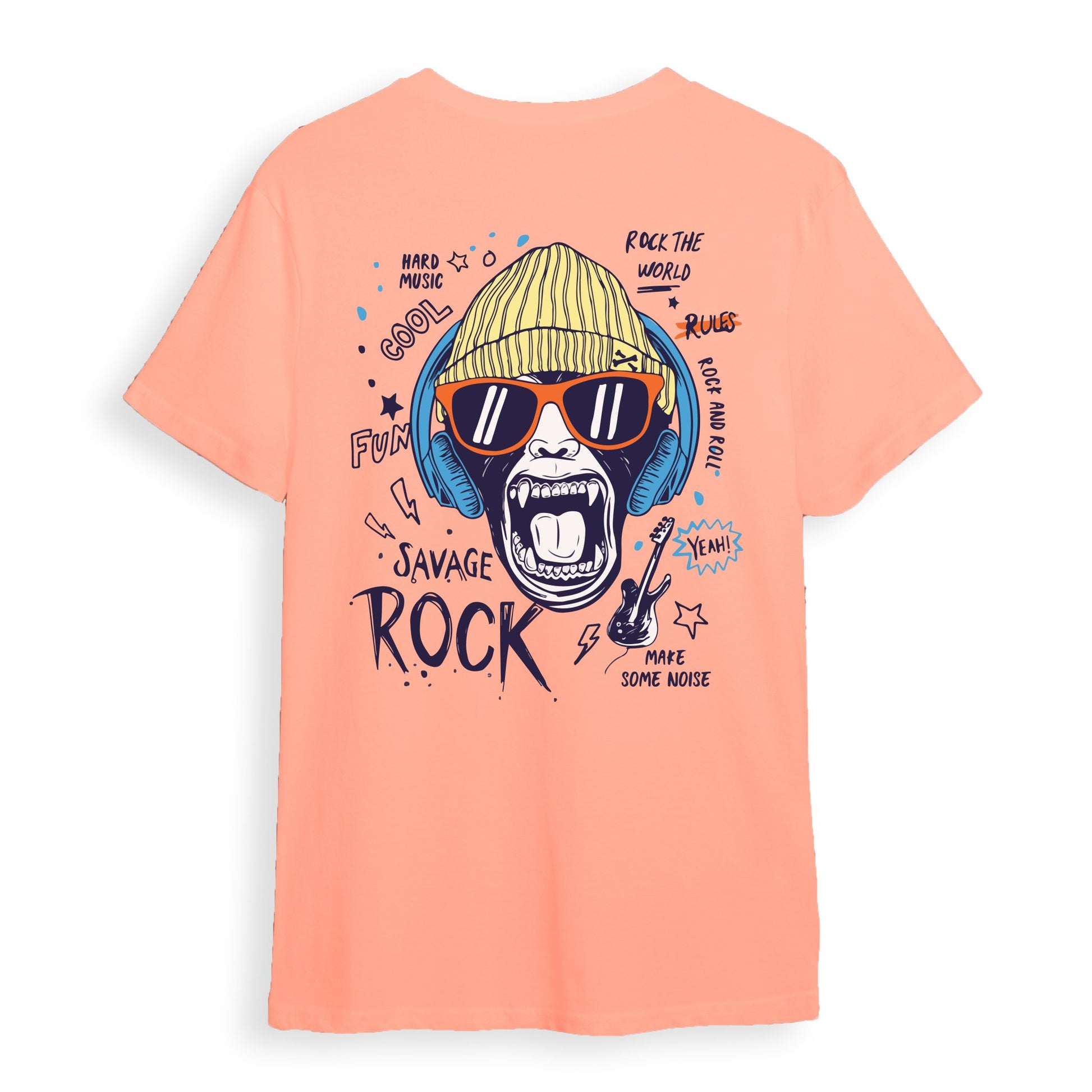 Rocker Monkey - Oversize T-Shirt Sırt - Candlemas Store