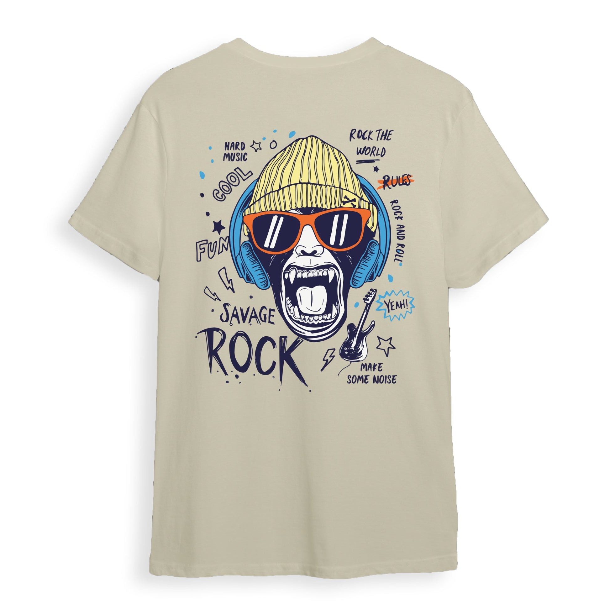 Rocker Monkey - Oversize T-Shirt Sırt - Candlemas Store